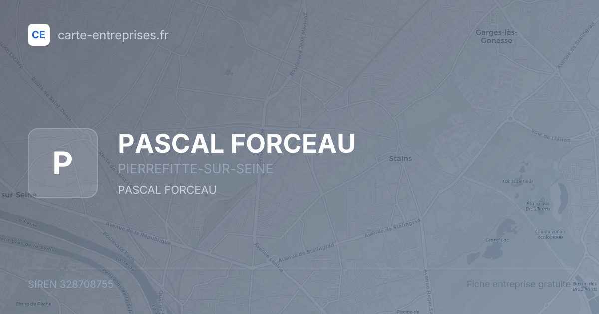 PASCAL FORCEAU — 328708755 — fiche entreprise