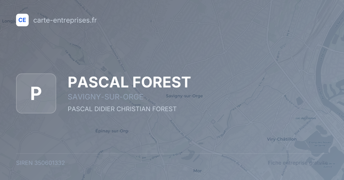 PASCAL FOREST — 350601332 — fiche entreprise