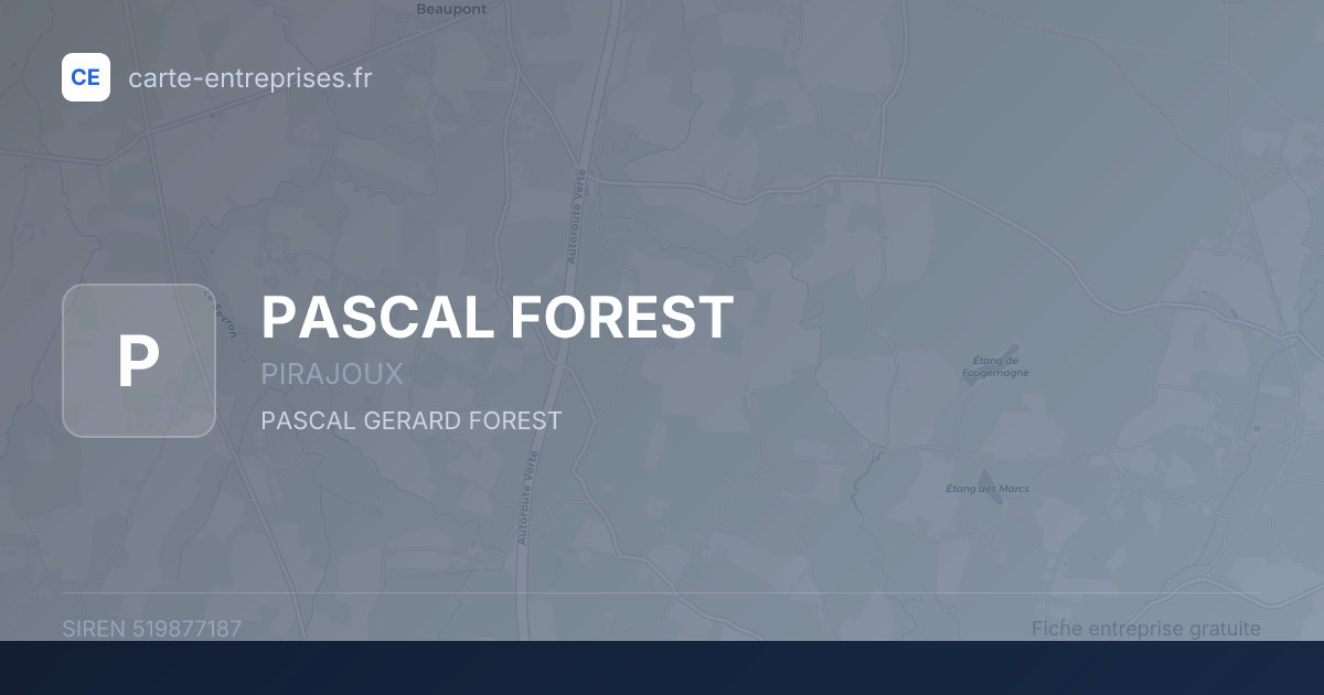 PASCAL FOREST — 519877187 — fiche entreprise