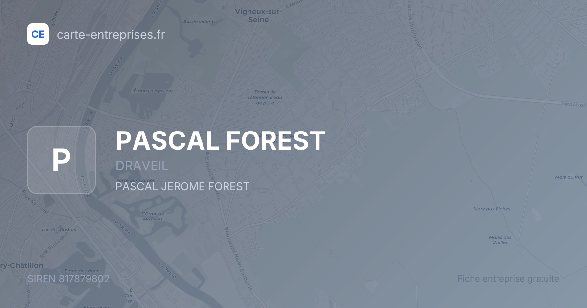 PASCAL FOREST — 817879802 — fiche entreprise