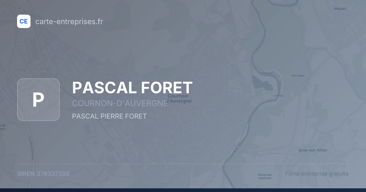 PASCAL FORET — 378337398 — fiche entreprise