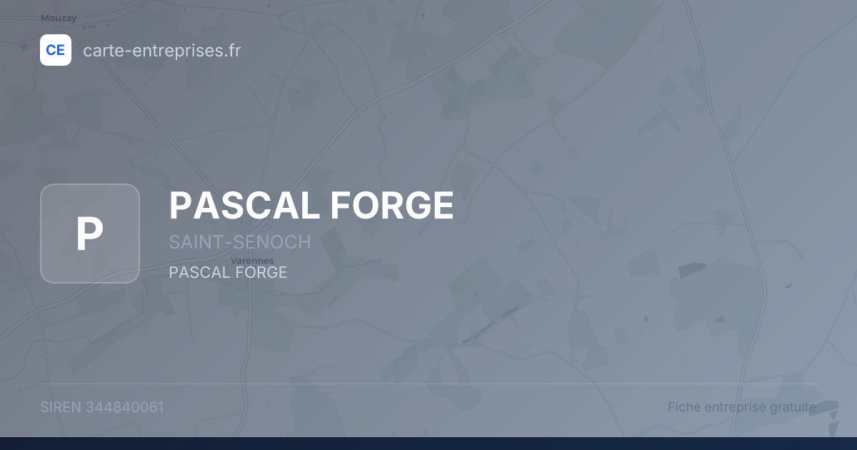 PASCAL FORGE — 344840061 — fiche entreprise