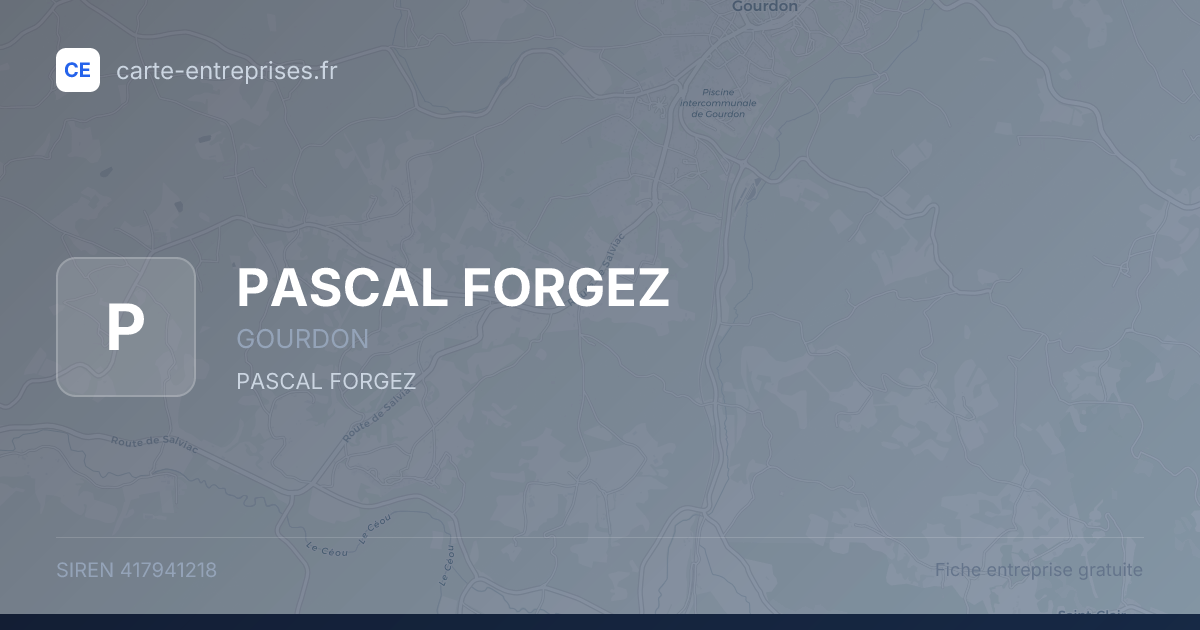 PASCAL FORGEZ — 417941218 — fiche entreprise