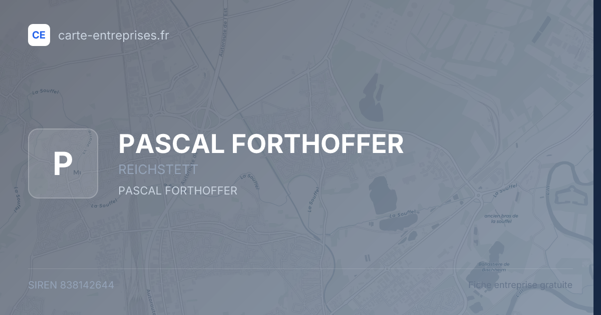 PASCAL FORTHOFFER — 838142644 — fiche entreprise