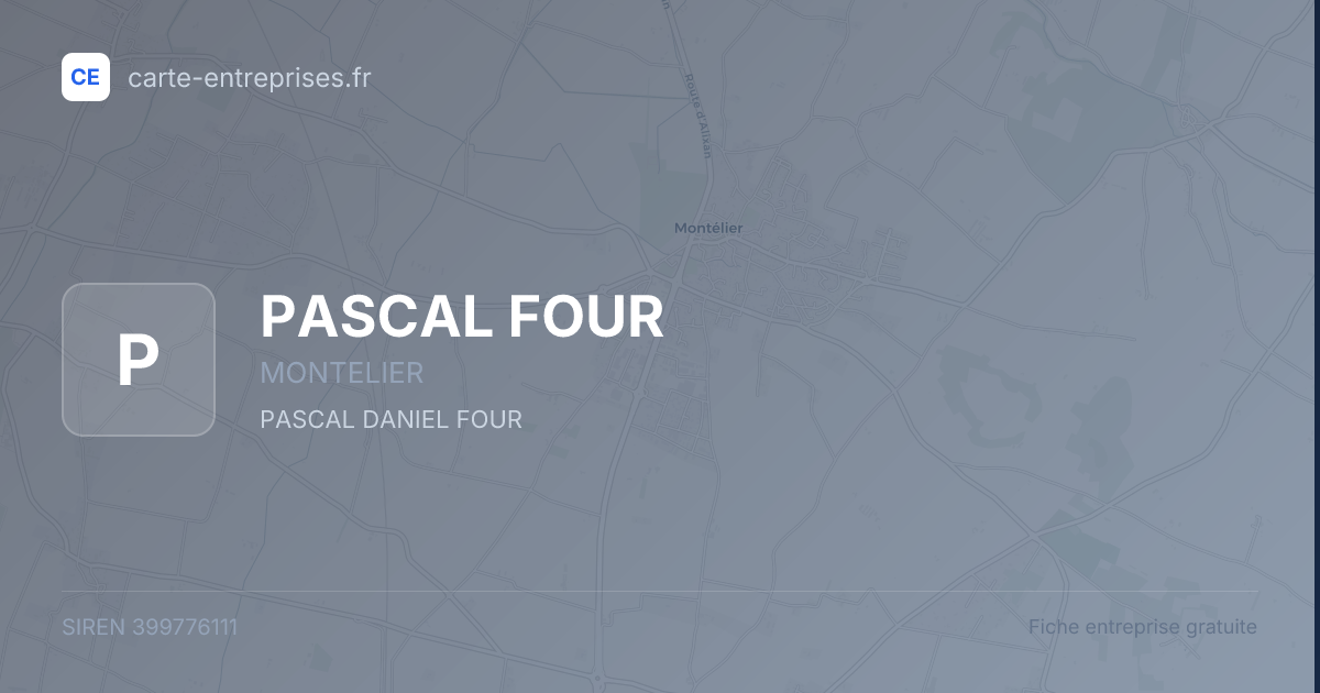 PASCAL FOUR — 399776111 — fiche entreprise