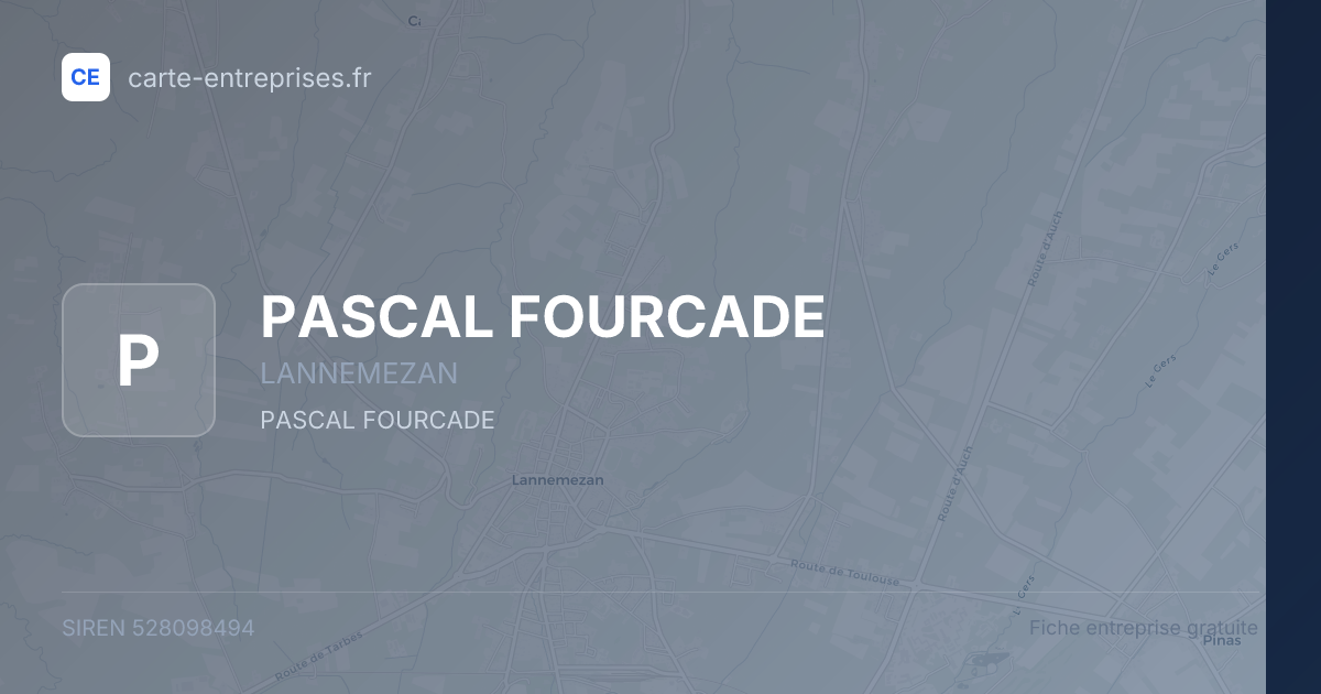 PASCAL FOURCADE — 528098494 — fiche entreprise
