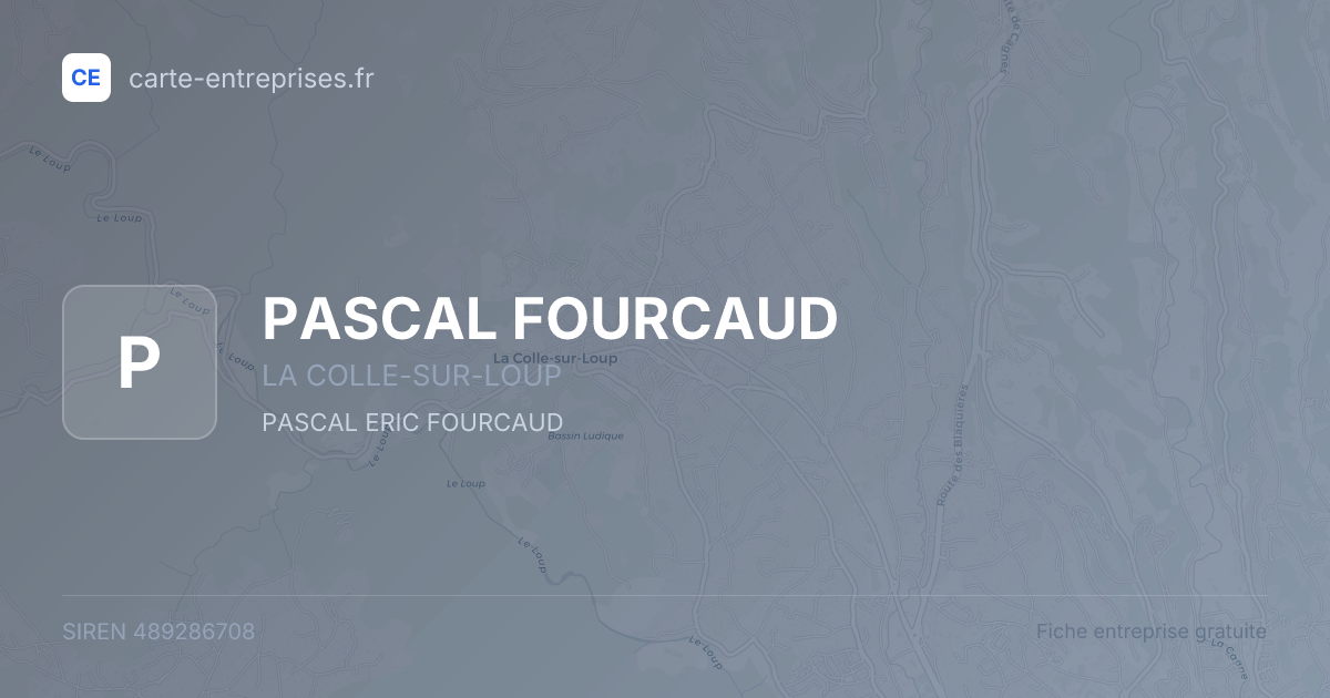 PASCAL FOURCAUD — 489286708 — fiche entreprise