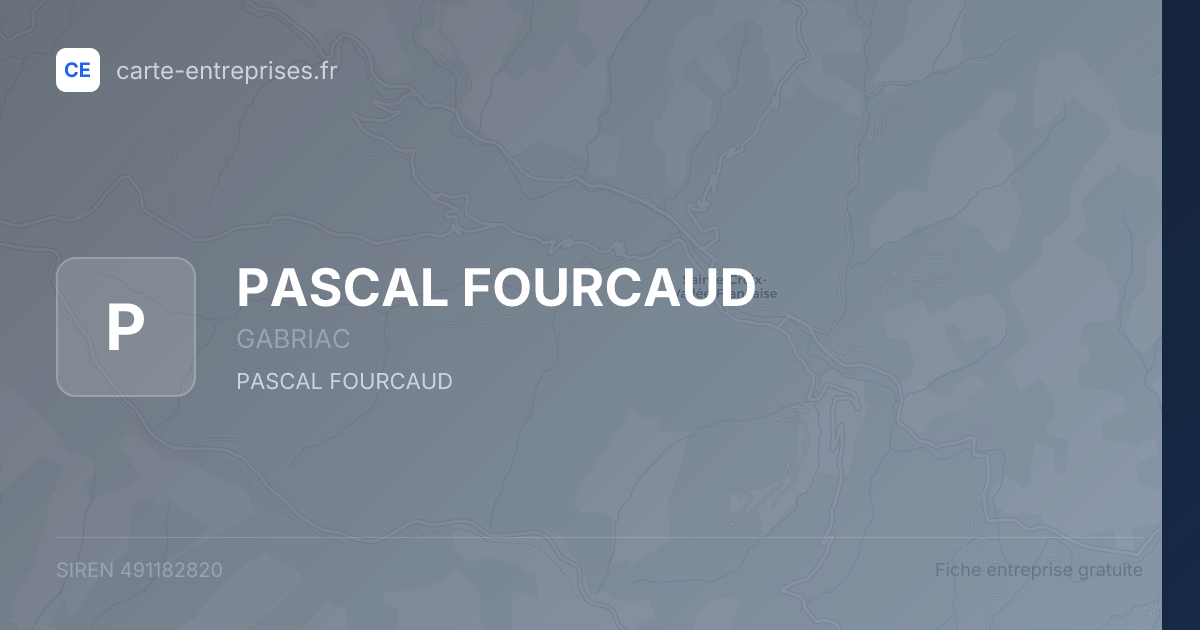 PASCAL FOURCAUD — 491182820 — fiche entreprise