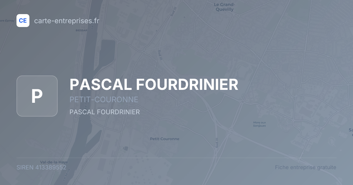 PASCAL FOURDRINIER — 413389552 — fiche entreprise