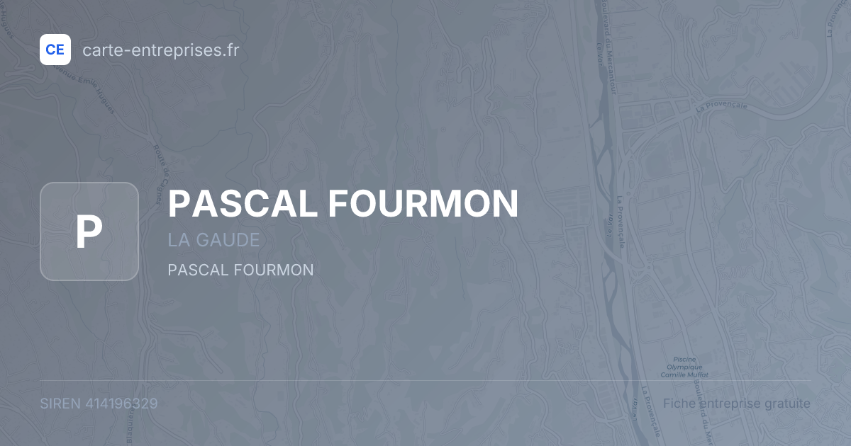 PASCAL FOURMON — 414196329 — fiche entreprise
