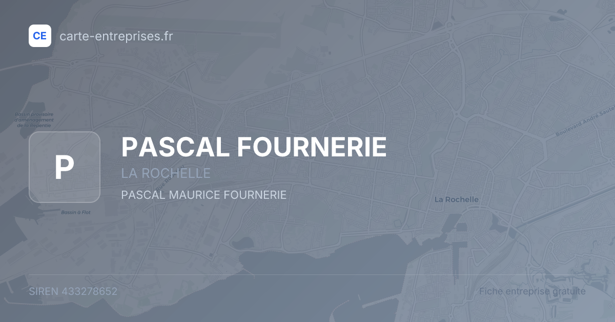PASCAL FOURNERIE — 433278652 — fiche entreprise