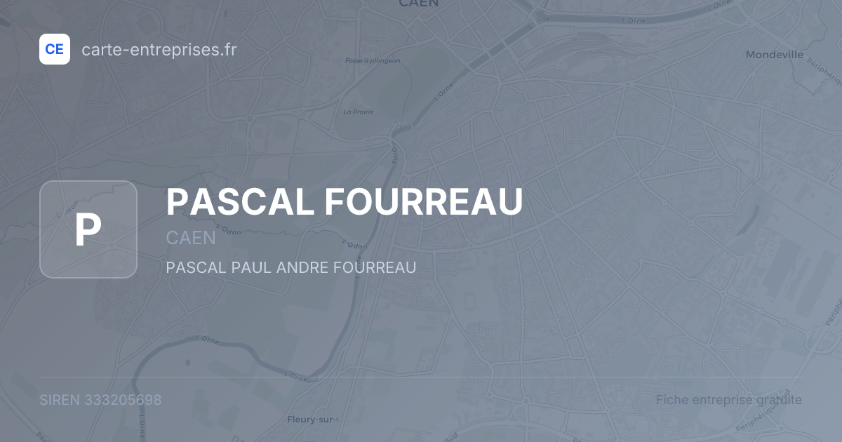 PASCAL FOURREAU — 333205698 — fiche entreprise