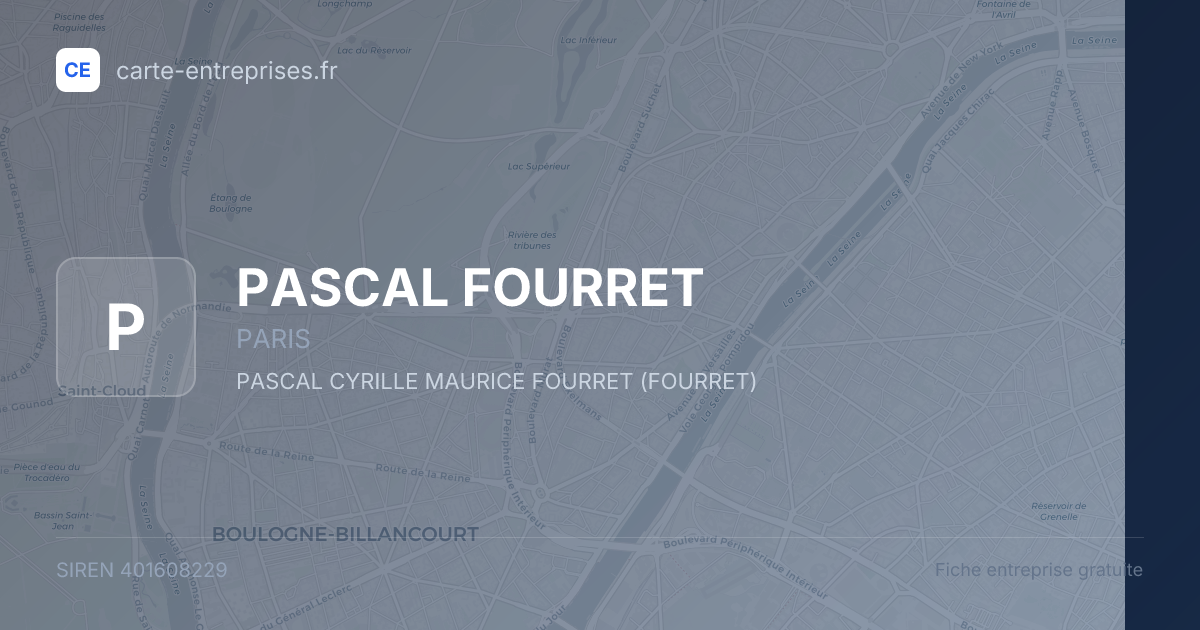 PASCAL FOURRET — 401608229 — fiche entreprise