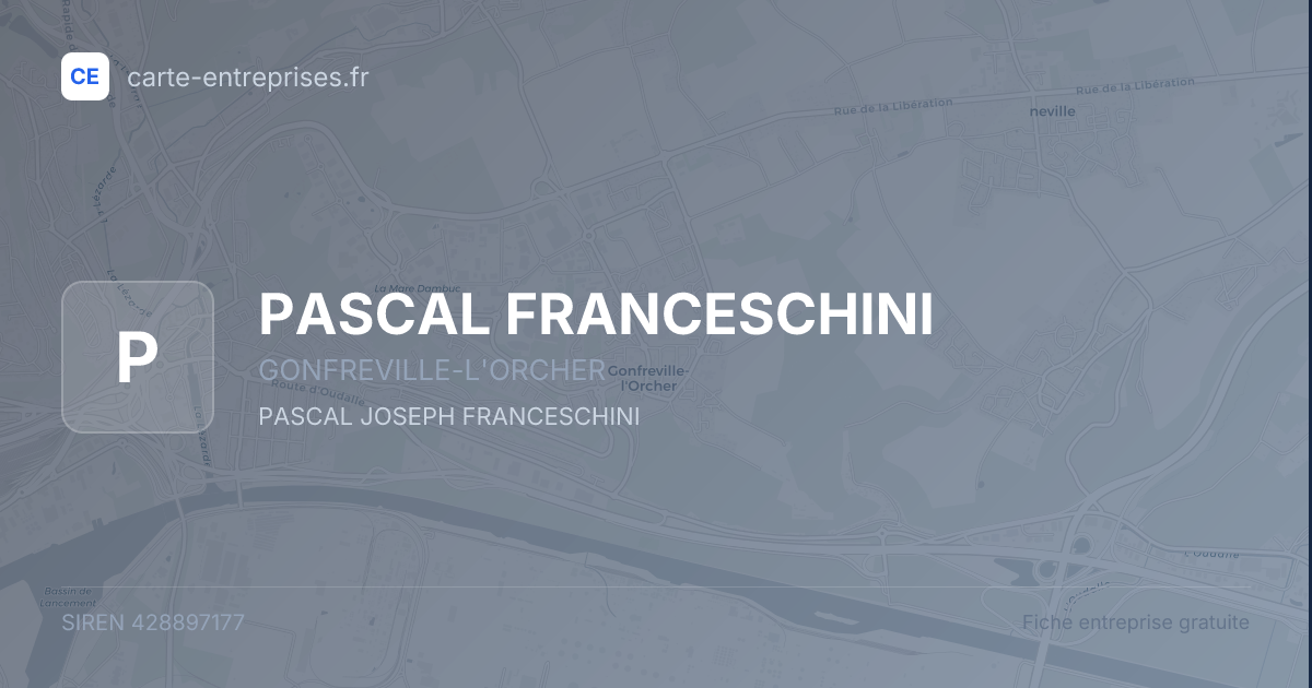 PASCAL FRANCESCHINI — 428897177 — fiche entreprise