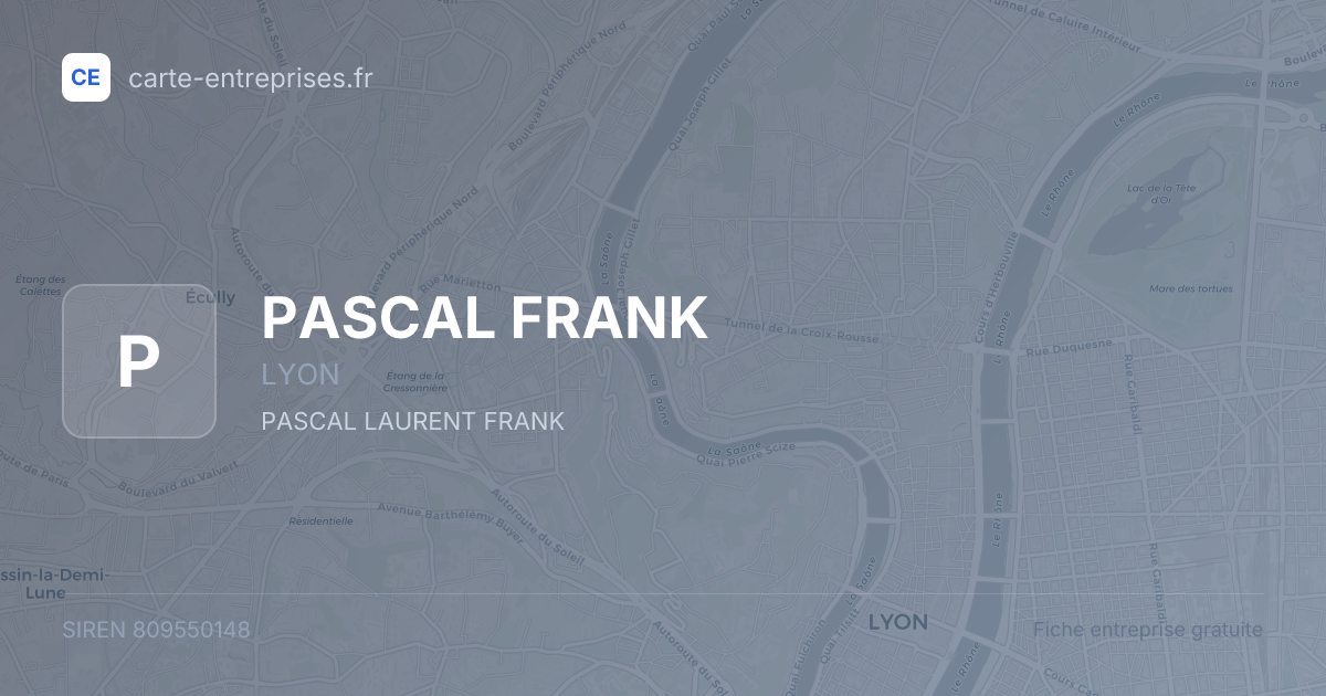 PASCAL FRANK — 809550148 — fiche entreprise