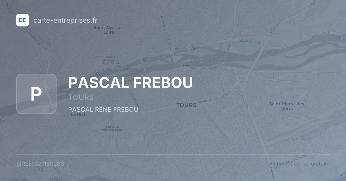 PASCAL FREBOU — 321169286 — fiche entreprise