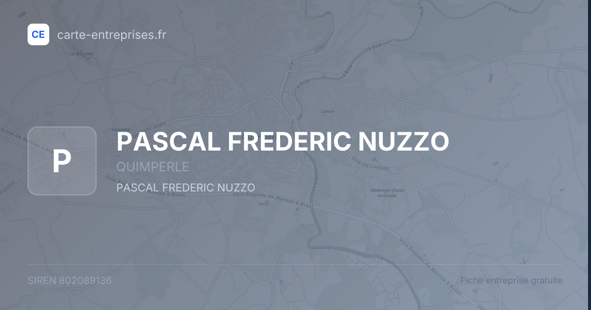PASCAL FREDERIC NUZZO — 802089136 — fiche entreprise