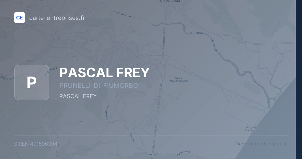 PASCAL FREY — 491806394 — fiche entreprise