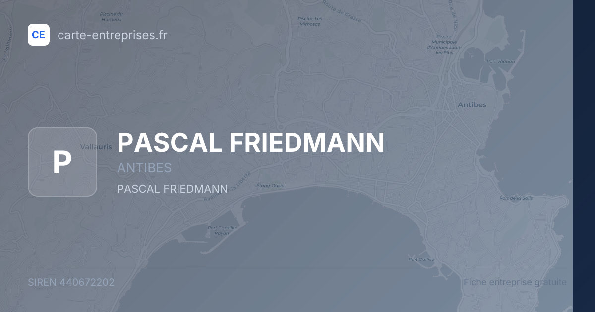 PASCAL FRIEDMANN — 440672202 — fiche entreprise