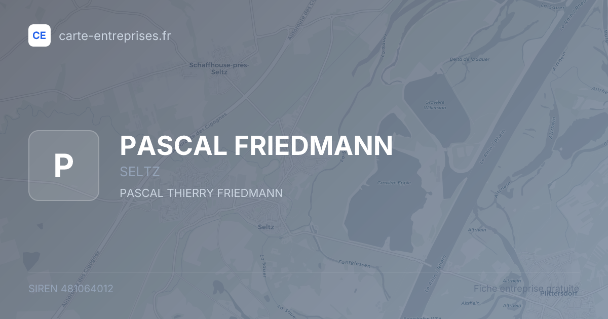 PASCAL FRIEDMANN — 481064012 — fiche entreprise