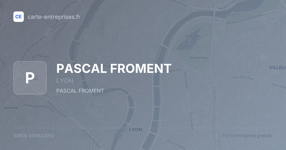 PASCAL FROMENT — 500634910 — fiche entreprise
