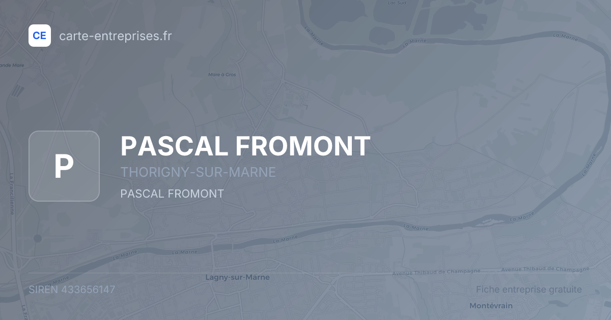PASCAL FROMONT — 433656147 — fiche entreprise