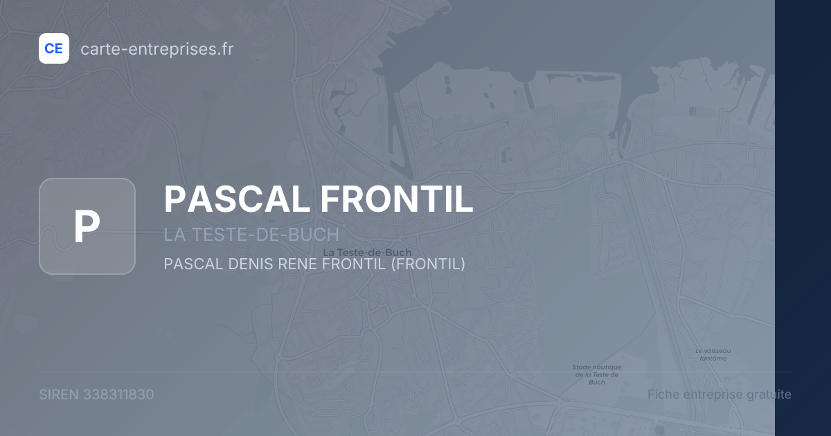 PASCAL FRONTIL — 338311830 — fiche entreprise