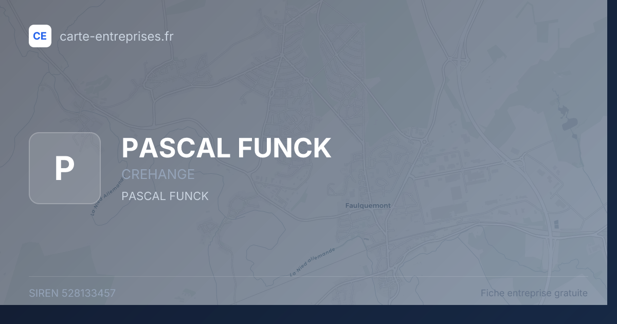 PASCAL FUNCK — 528133457 — fiche entreprise