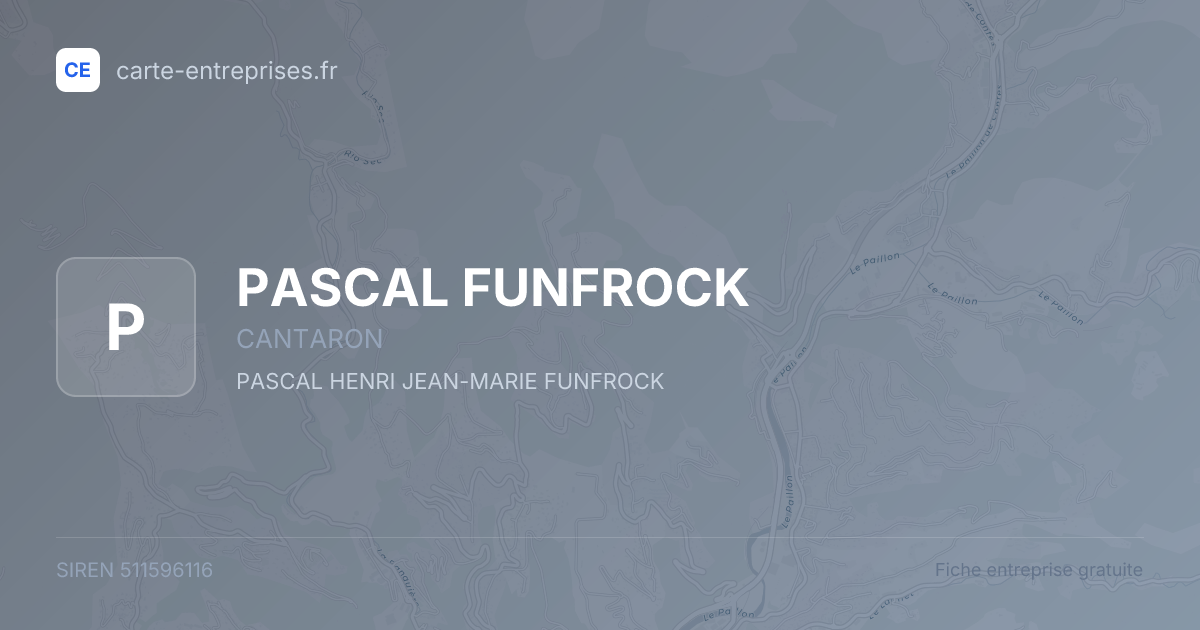 PASCAL FUNFROCK — 511596116 — fiche entreprise