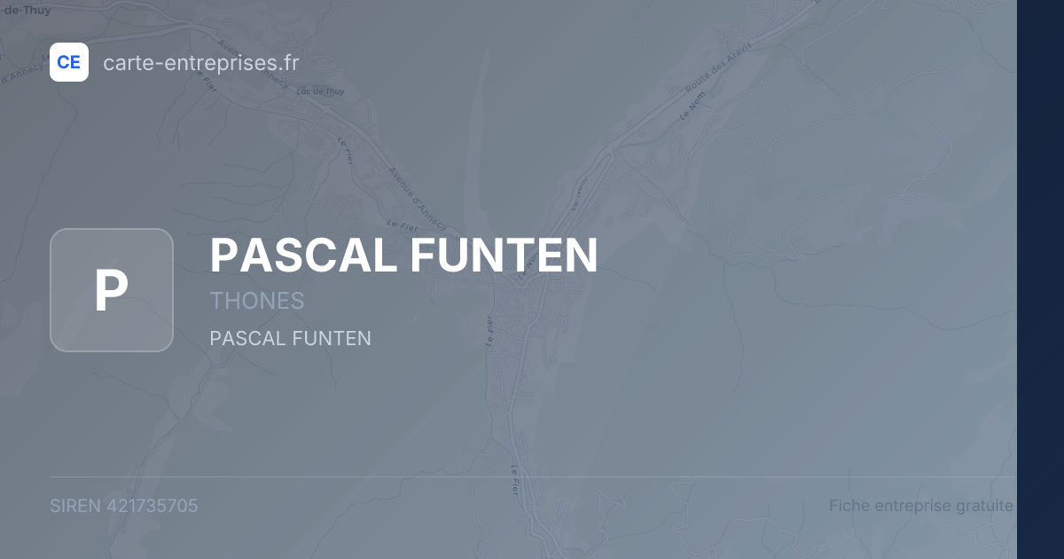 PASCAL FUNTEN — 421735705 — fiche entreprise