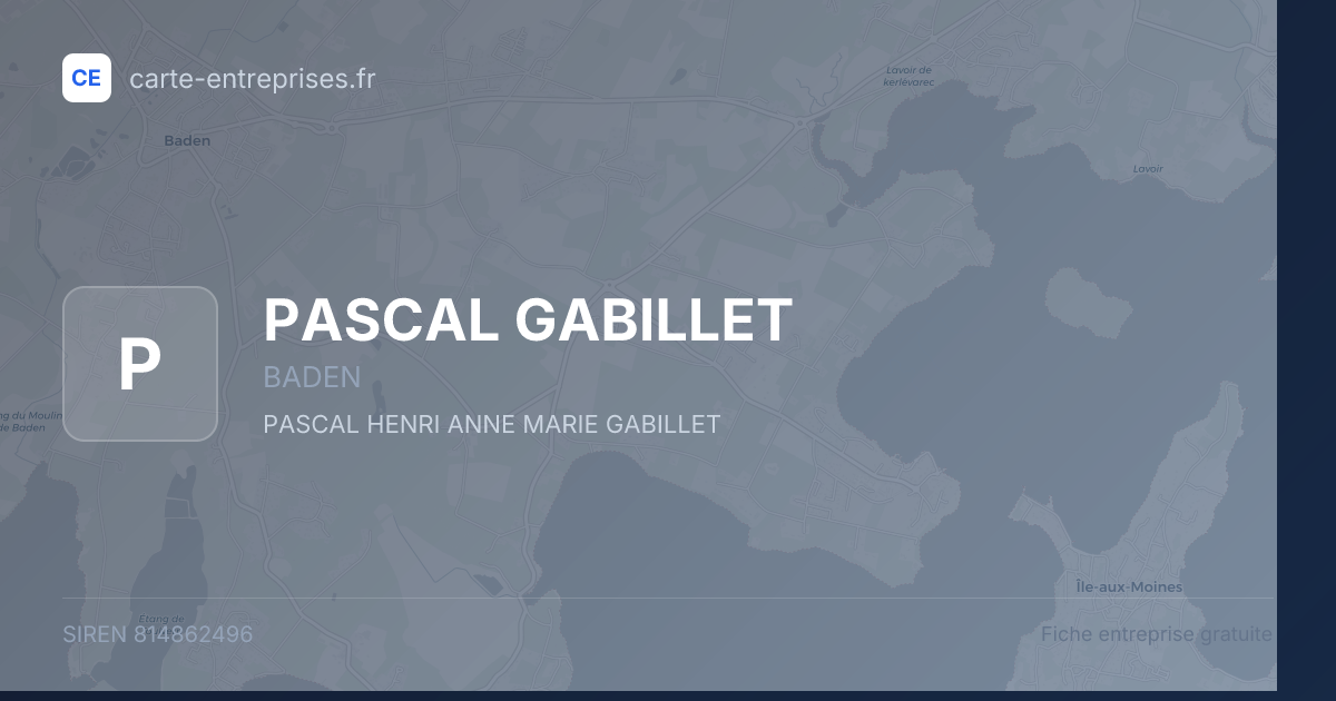 PASCAL GABILLET — 814862496 — fiche entreprise