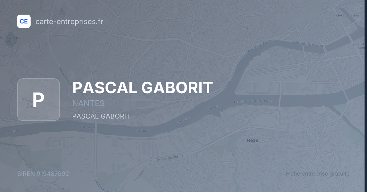 PASCAL GABORIT — 919487892 — fiche entreprise