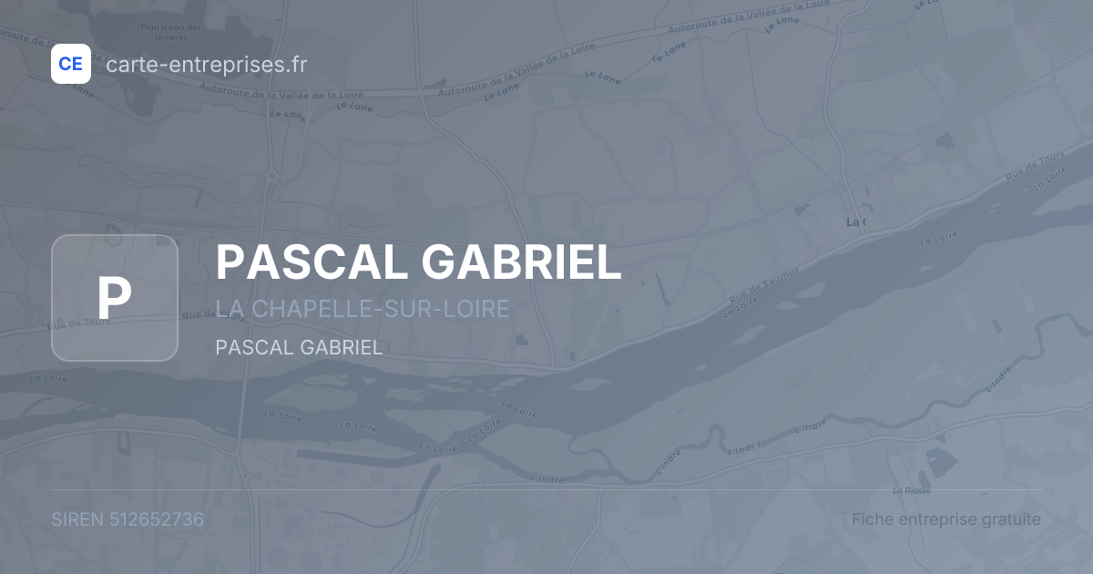 PASCAL GABRIEL — 512652736 — fiche entreprise