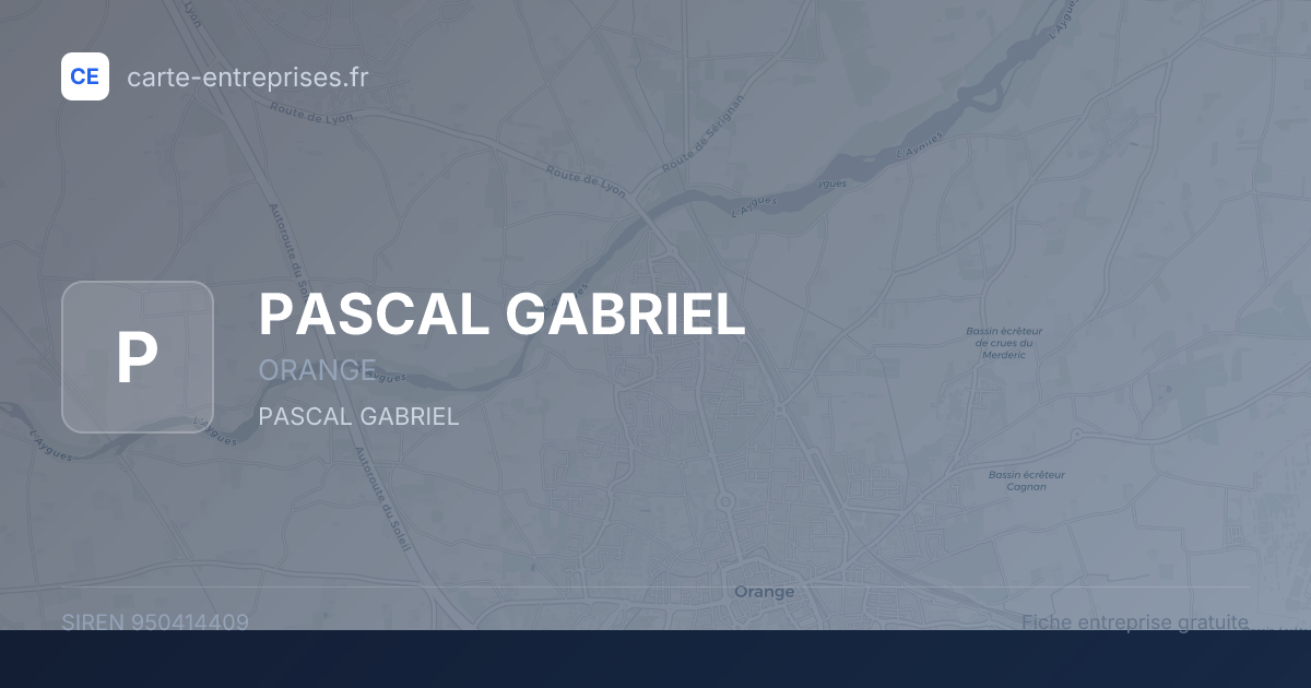 PASCAL GABRIEL — 950414409 — fiche entreprise