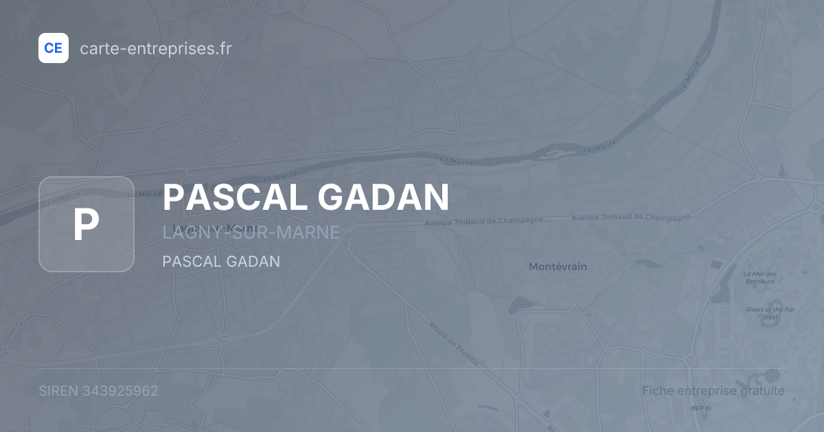 PASCAL GADAN — 343925962 — fiche entreprise