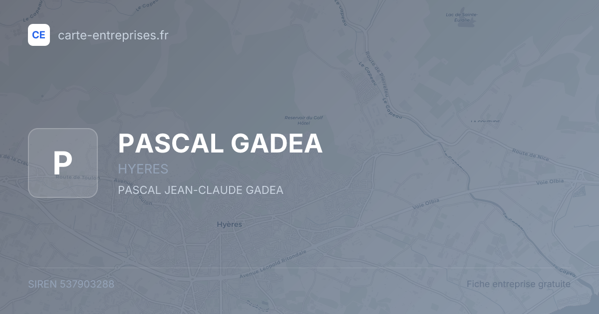 PASCAL GADEA — 537903288 — fiche entreprise
