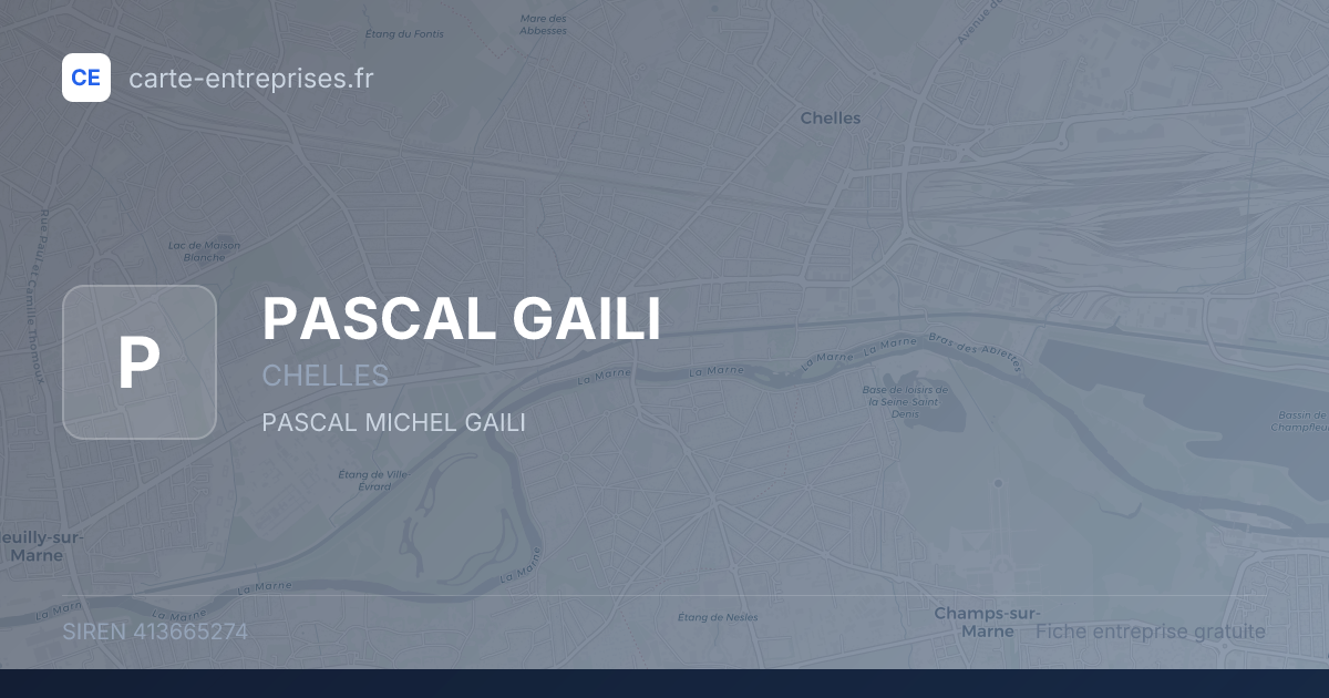 PASCAL GAILI — 413665274 — fiche entreprise