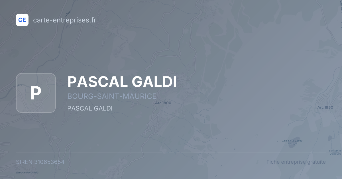 PASCAL GALDI — 310653654 — fiche entreprise
