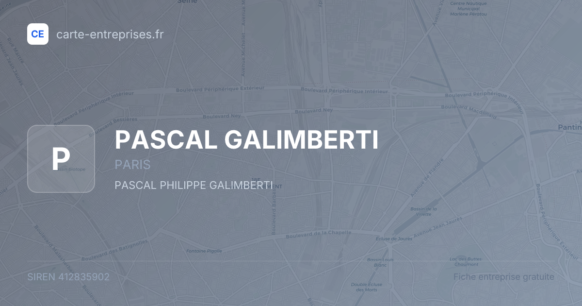 PASCAL GALIMBERTI — 412835902 — fiche entreprise