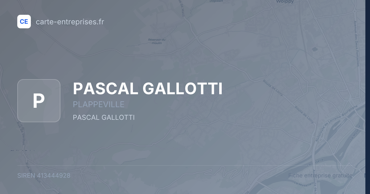 PASCAL GALLOTTI — 413444928 — fiche entreprise