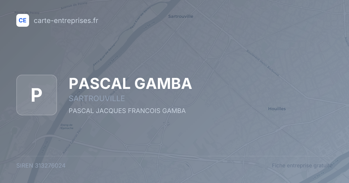 PASCAL GAMBA — 313276024 — fiche entreprise