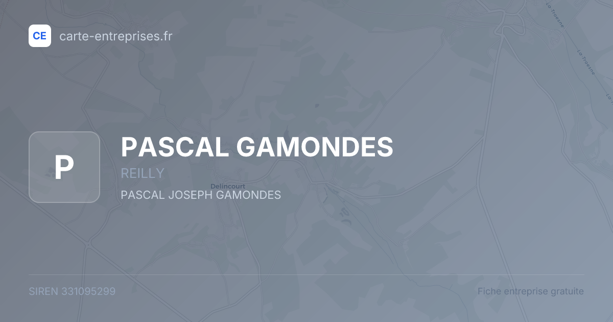 PASCAL GAMONDES — 331095299 — fiche entreprise