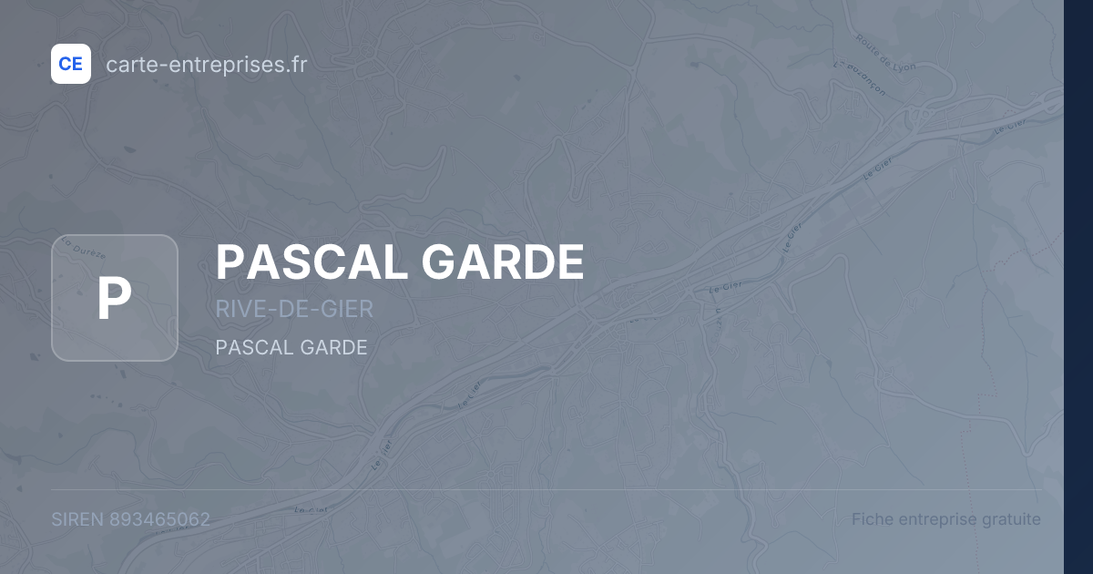 PASCAL GARDE — 893465062 — fiche entreprise