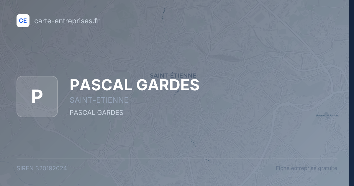 PASCAL GARDES — 320192024 — fiche entreprise