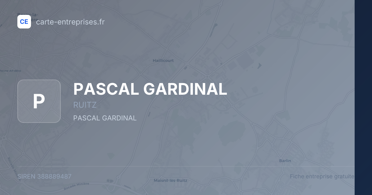 PASCAL GARDINAL — 388889487 — fiche entreprise
