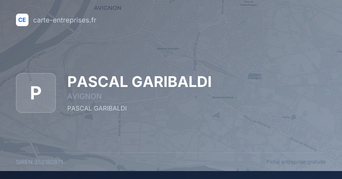 PASCAL GARIBALDI — 352180871 — fiche entreprise