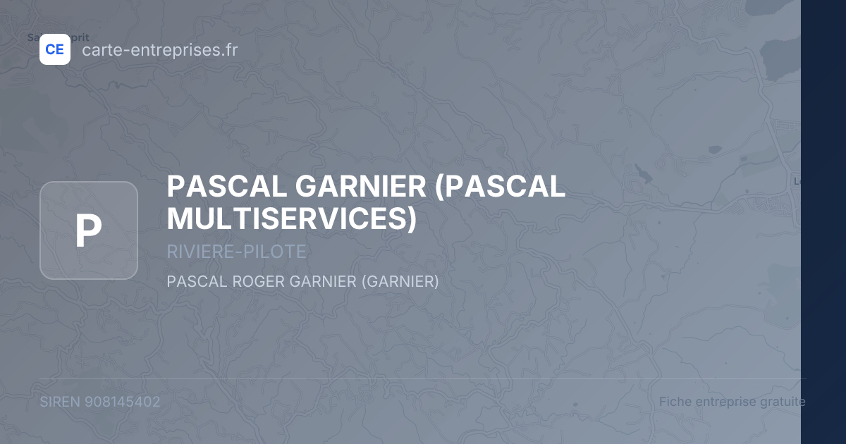 PASCAL GARNIER (PASCAL MULTISERVICES) — 908145402 — fiche entreprise
