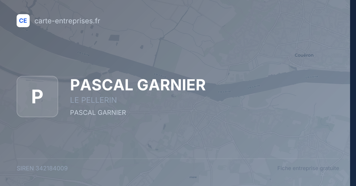 PASCAL GARNIER — 342184009 — fiche entreprise