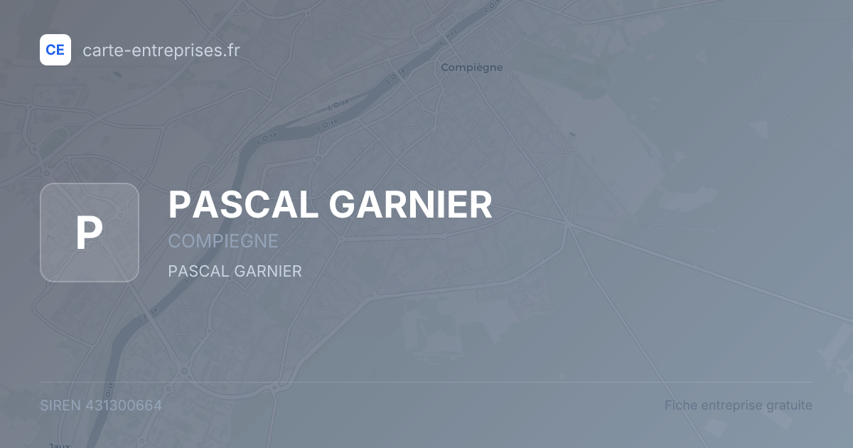 PASCAL GARNIER — 431300664 — fiche entreprise