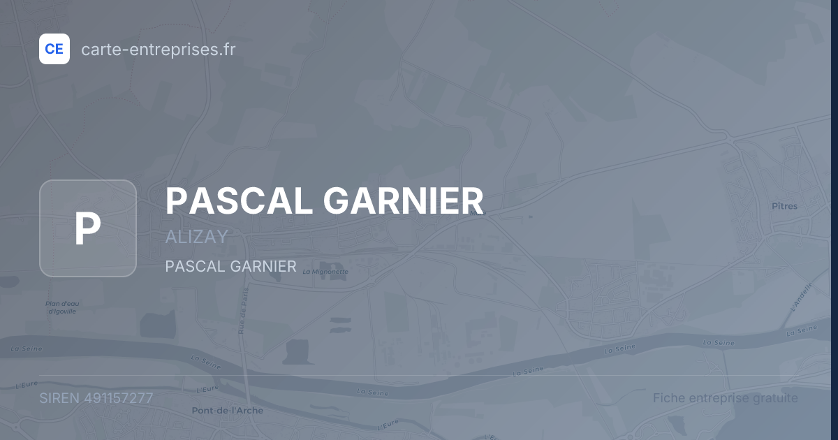 PASCAL GARNIER — 491157277 — fiche entreprise